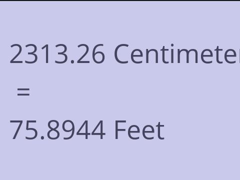 2313.26 CM TO FEET