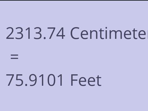 2313.74 CM TO FEET