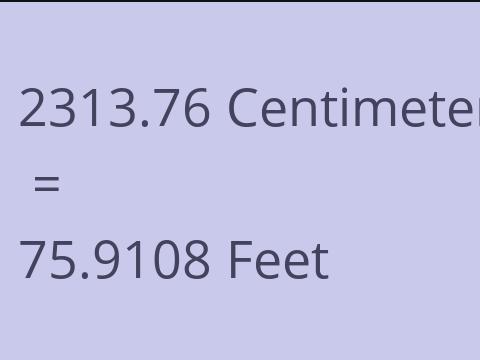 2313.76 CM TO FEET