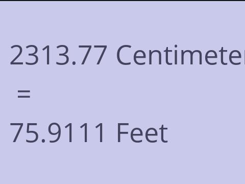 2313.77 CM TO FEET