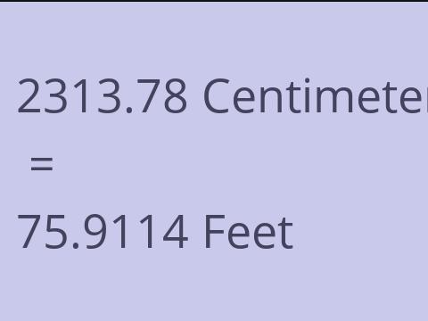 2313.78 CM TO FEET