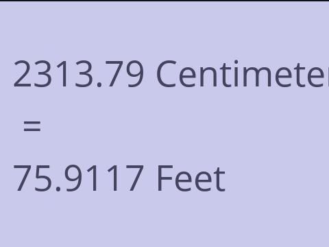 2313.79 CM TO FEET