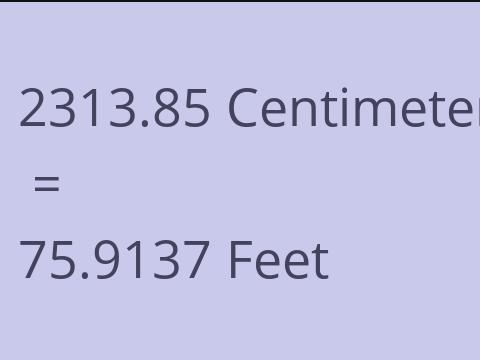 2313.85 CM TO FEET