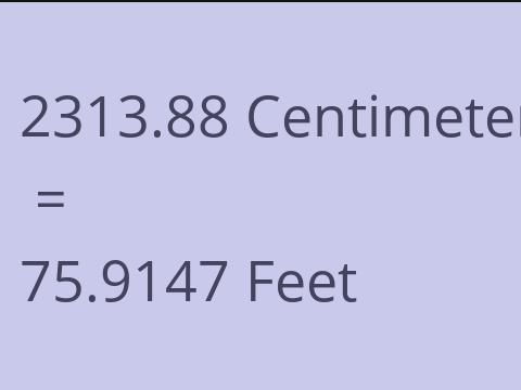 2313.88 CM TO FEET