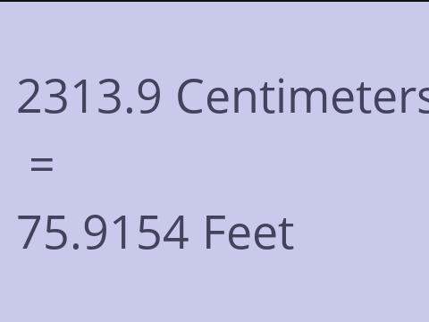 2313.9 CM TO FEET