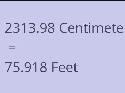 2313.98 CM TO FEET