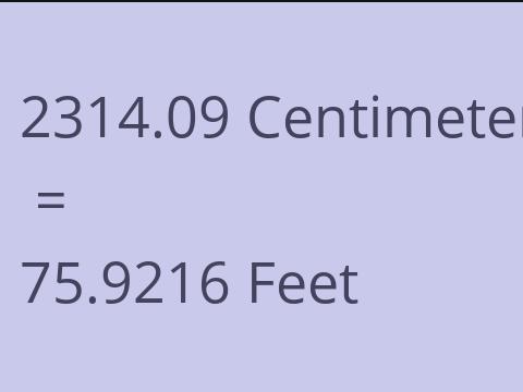 2314.09 CM TO FEET