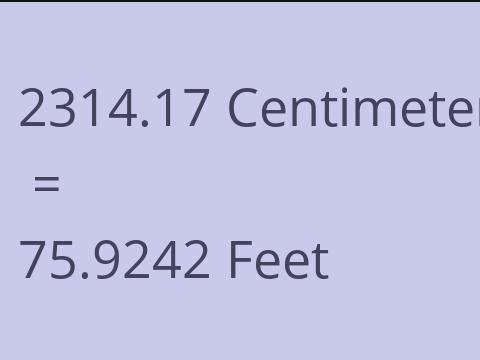 2314.17 CM TO FEET