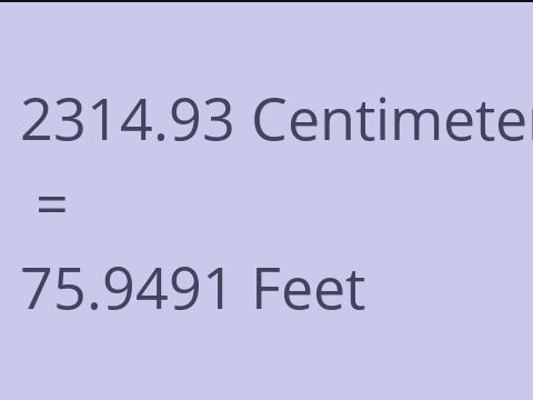 2314.93 CM TO FEET