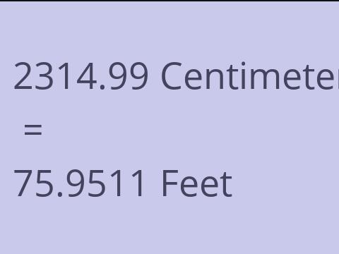 2314.99 CM TO FEET