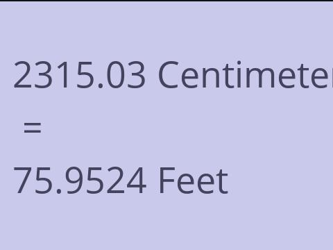 2315.03 CM TO FEET