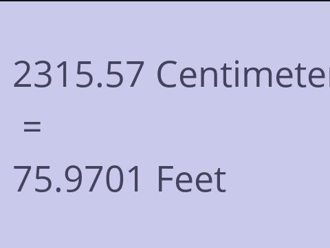 2315.57 CM TO FEET