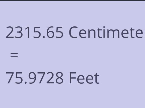 2315.65 CM TO FEET