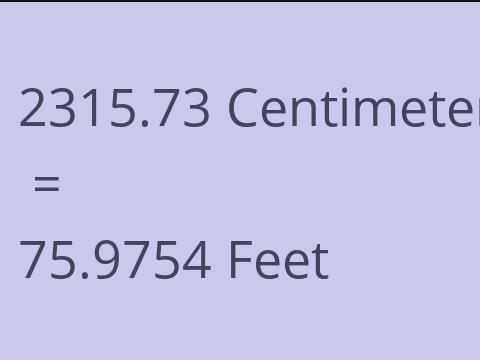2315.73 CM TO FEET