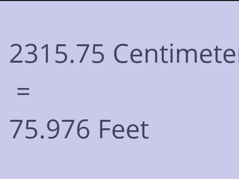 2315.75 CM TO FEET