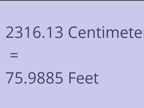 2316.13 CM TO FEET