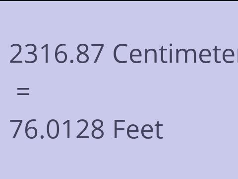 2316.87 CM TO FEET