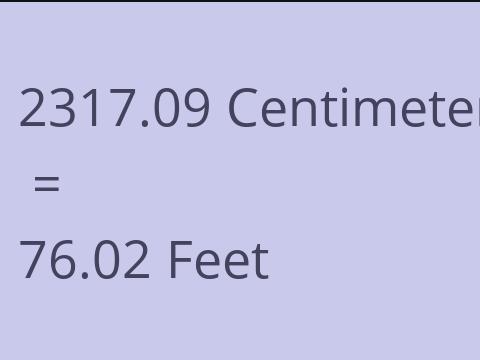 2317.09 CM TO FEET