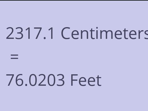 2317.1 CM TO FEET