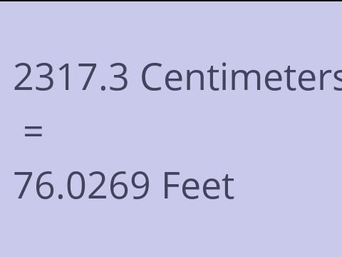 2317.3 CM TO FEET