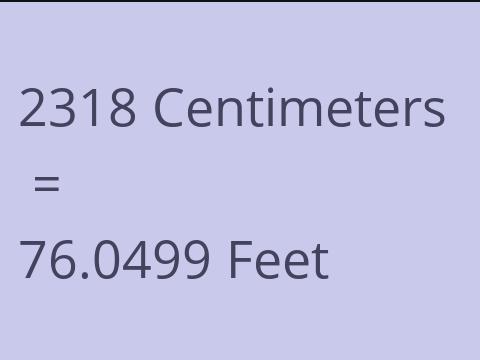 2318 CM TO FEET