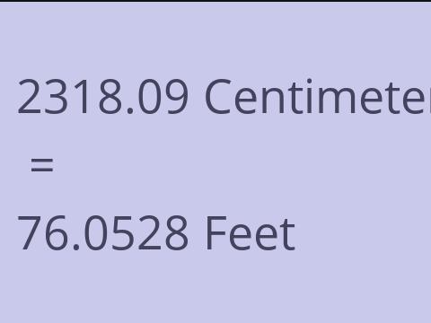 2318.09 CM TO FEET