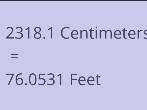 2318.1 CM TO FEET