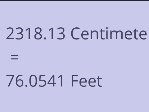 2318.13 CM TO FEET