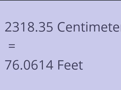 2318.35 CM TO FEET