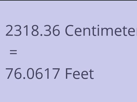 2318.36 CM TO FEET