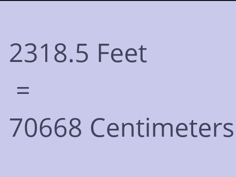 2318.5 FEET TO CM