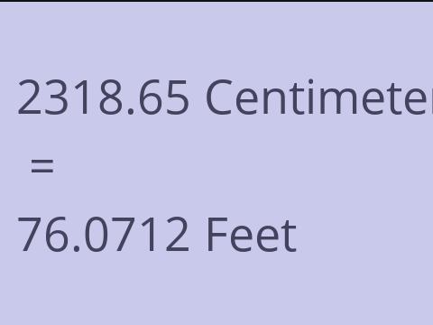 2318.65 CM TO FEET
