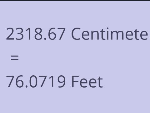 2318.67 CM TO FEET