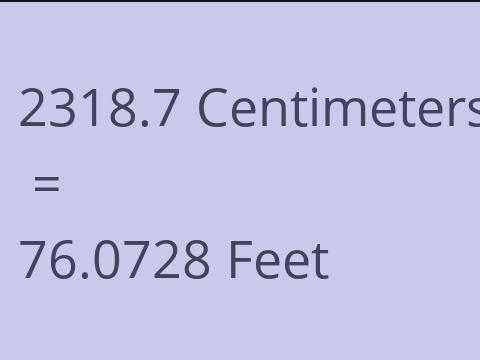 2318.7 CM TO FEET