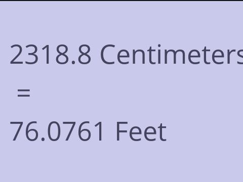 2318.8 CM TO FEET
