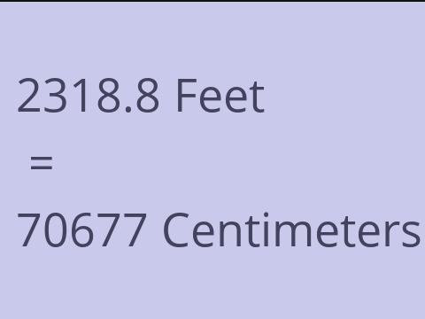 2318.8 FEET TO CM