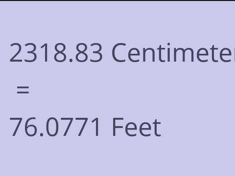 2318.83 CM TO FEET