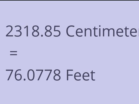 2318.85 CM TO FEET