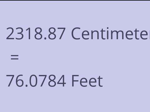 2318.87 CM TO FEET