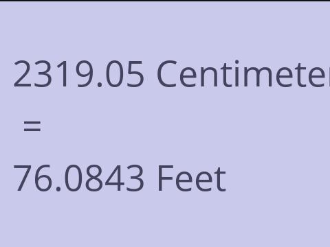 2319.05 CM TO FEET