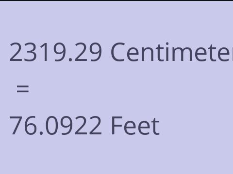 2319.29 CM TO FEET