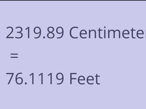 2319.89 CM TO FEET