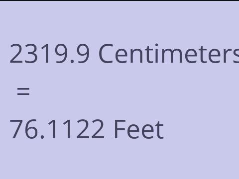 2319.9 CM TO FEET