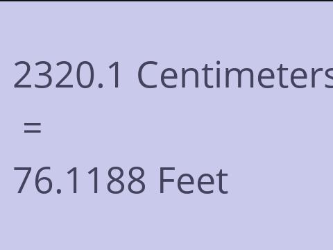 2320.1 CM TO FEET