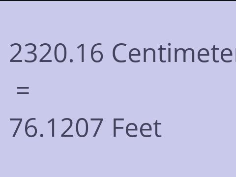 2320.16 CM TO FEET
