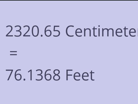2320.65 CM TO FEET