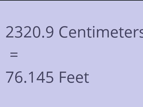 2320.9 CM TO FEET