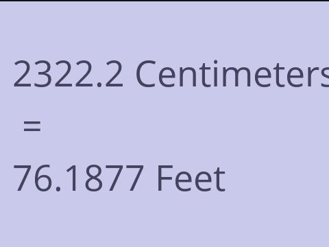 2322.2 CM TO FEET