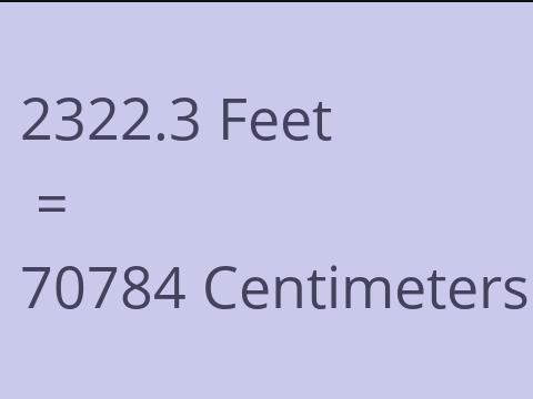 2322.3 FEET TO CM