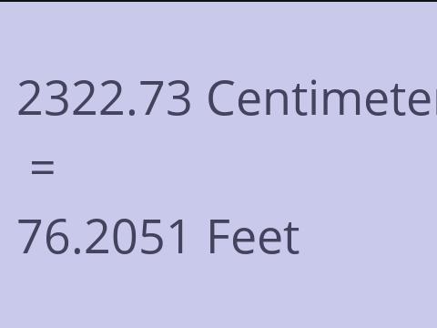 2322.73 CM TO FEET